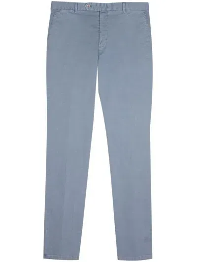 Man On The Boon. Cotton-blend Chino Trousers In Blue