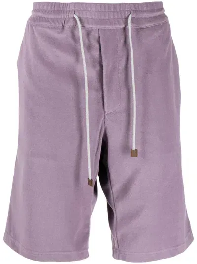 Man On The Boon. Terry Drawstring-waist Shorts In Purple