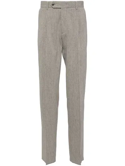 Man On The Boon. Wool-blend Tapered Trousers In Grey