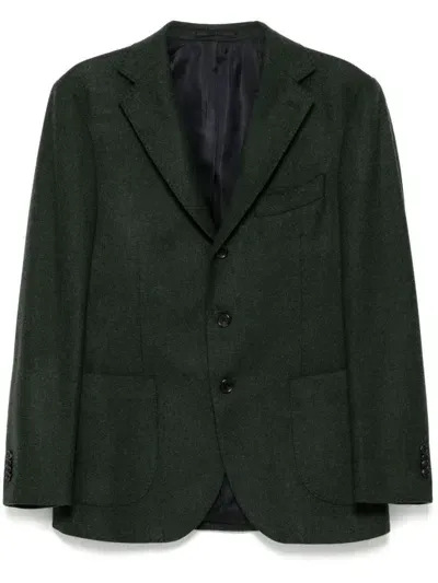 Man On The Boon. Wool Single-breasted Blazer In Green