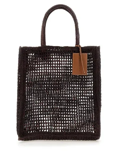 Manebi Raffia Bag In Brown