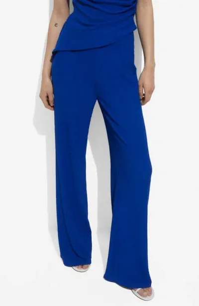 Mango Atisa Wide Leg Pants In Blue