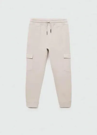 Mango Kids' Cargo Jogger Trousers Ice Grey