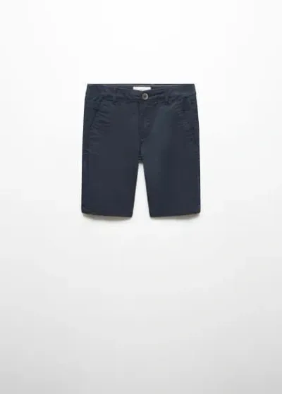 Mango Kids' Chino Bermuda Shorts Dark Navy