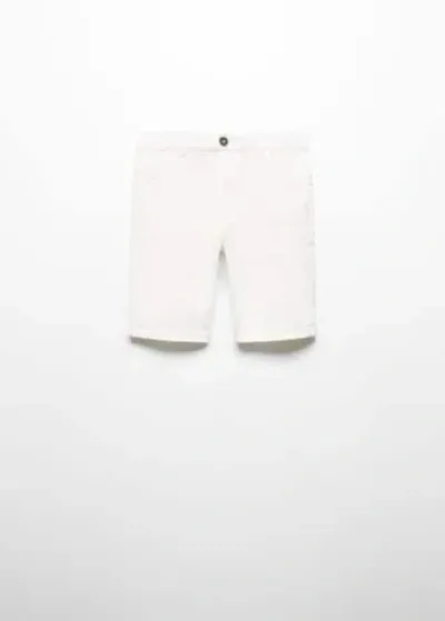 Mango Kids' Chino Bermuda Shorts White