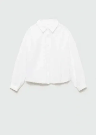 Mango Kids' Cotton Bambula Shirt White