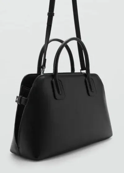 Mango Double-handle Bowling Bag Black