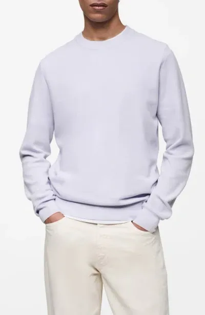 Mango Fine Knit Sweater In Lilac