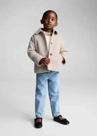 Mango Kids' Manteau In Neutral