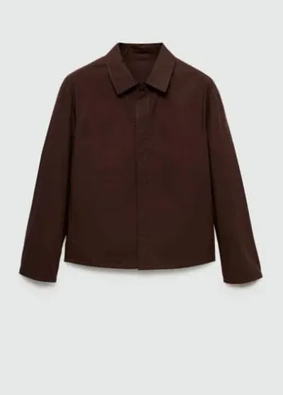 Mango Man Jacket Burgundy