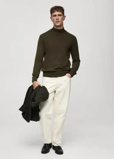 Mango Man Sweater Khaki