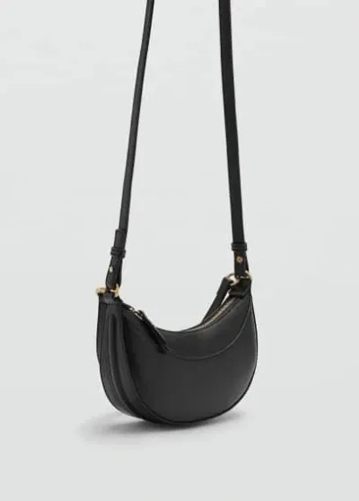 Mango Oval Shoulder Bag Black