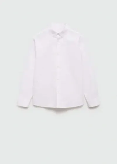 Mango Kids' Oxford Cotton Shirt White