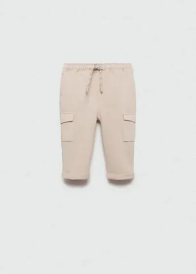 Mango Kids' Pantalon Jogger Cargo In Neutral