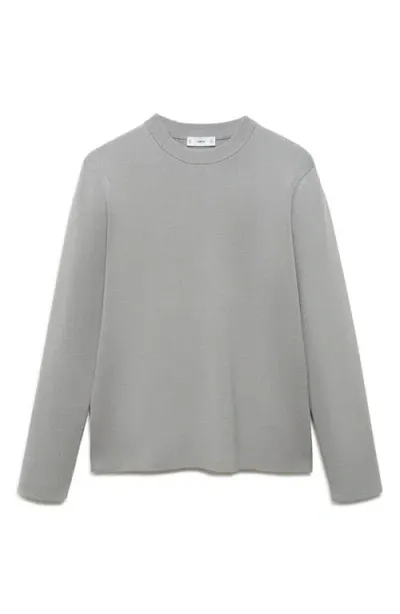 Mango Regular Fit Fine Knit Sweater In Grey