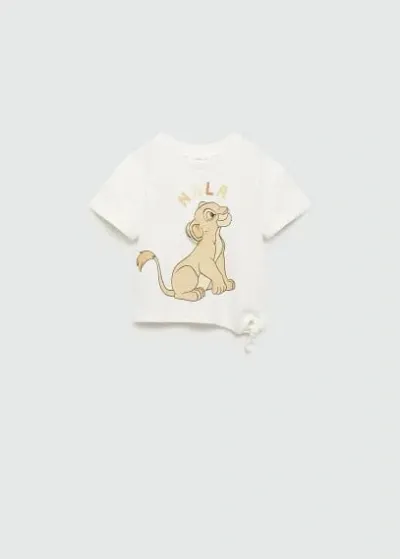 Mango Kids' T-shirt Le Roi Lion In White