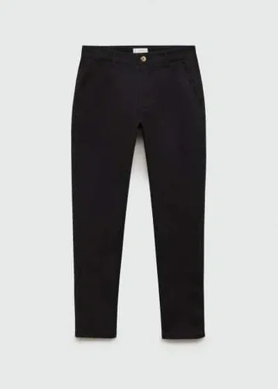 Mango Teen Cotton Chinos Black