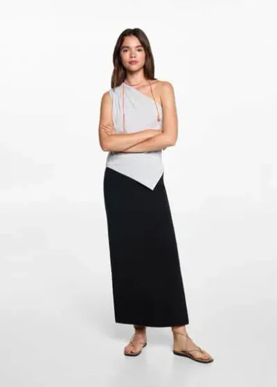 Mango Teen Midi Skirt Black