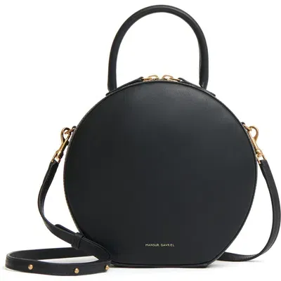 Mansur Gavriel Circle Leather Bag In Black