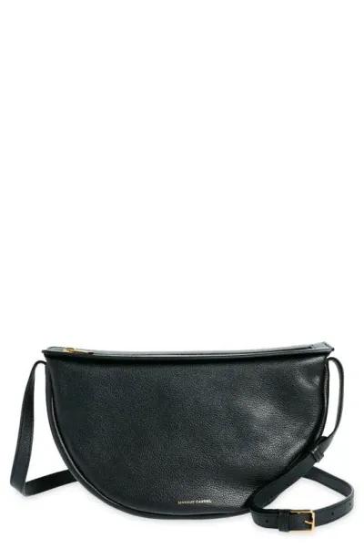 Mansur Gavriel Moon Sling Leather Crossbody Bag In Black