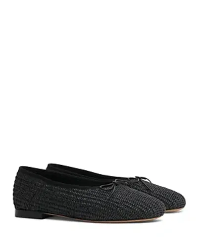 Mansur Gavriel Women's Dream Raffia Ballerina Flats In Black