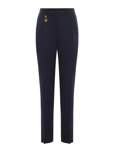 Manuel Ritz Casual Trousers In Blue