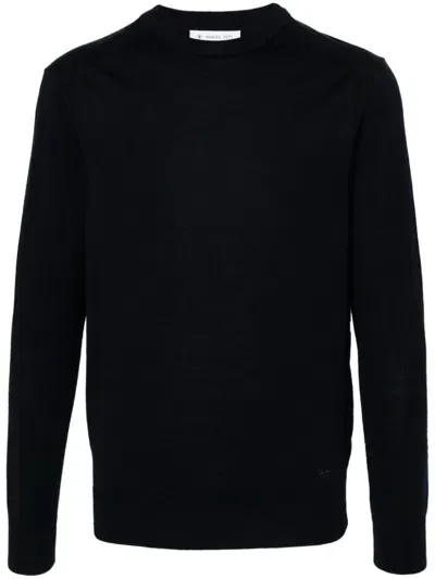 Manuel Ritz Virgin Wool Sweater In Blue