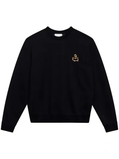 Marant Mikoe Logo-embroidered Sweatshirt In Black