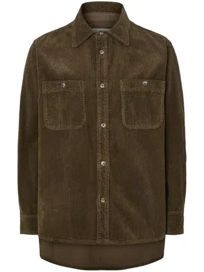 Marant Corduroy Shirt In Brown