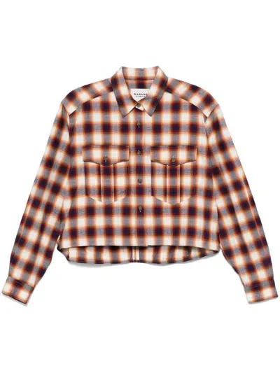 Marant Etoile Telina Cropped Shirt In Orange