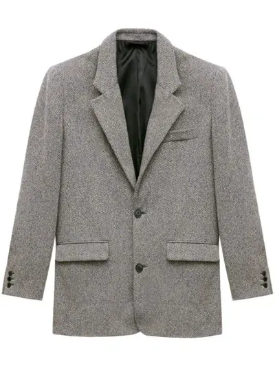 Marant Herringbone-pattern Blazer In Schwarz