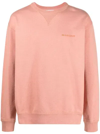 Marant Logo-embroidered Sweatshirt In Orange