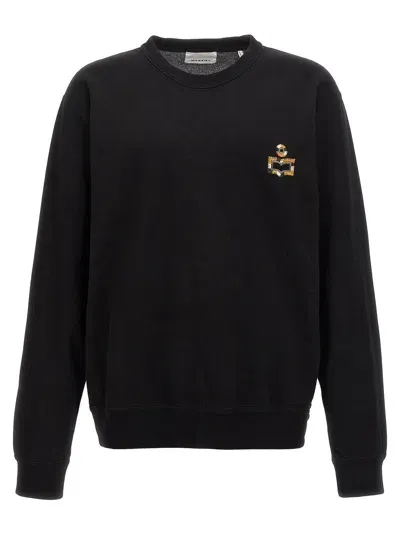 Marant Black Logo Embroidery Sweatshirt