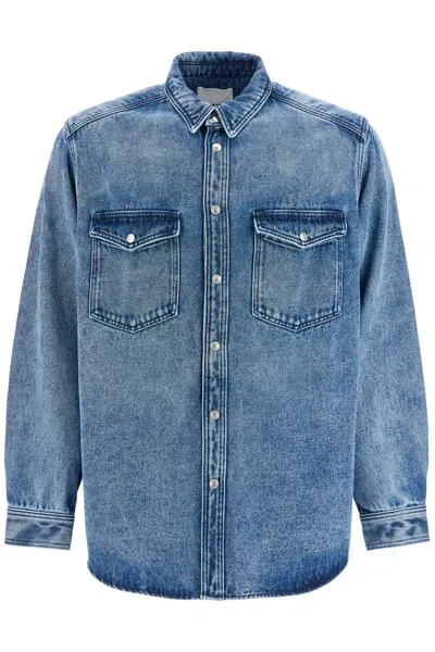 Marant Tailly Denim Overshirt In Blue