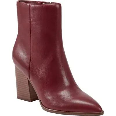 Marc Fisher Ltd Melysa Block Heel Bootie In Dark Red