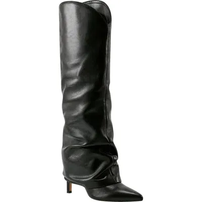 Marc Fisher Ltd Nairine Knee High Boot In Black Leather