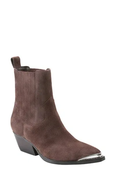 Marc Fisher Ltd Pryce Pointy Toe Bootie In Dark Brown