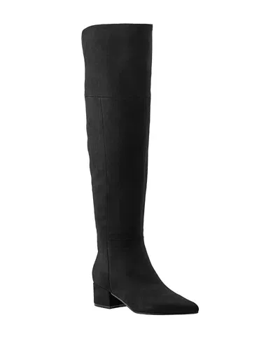 Marc Fisher Ltd Women's Lottie Pointed Toe Block Heel Tall Boots In Black