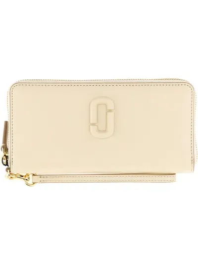 Marc Jacobs Continental Wallet With Logo In White