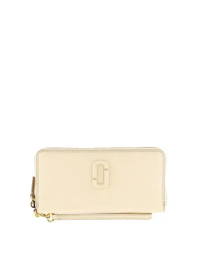 Marc Jacobs Continental Wallet With Logo In White