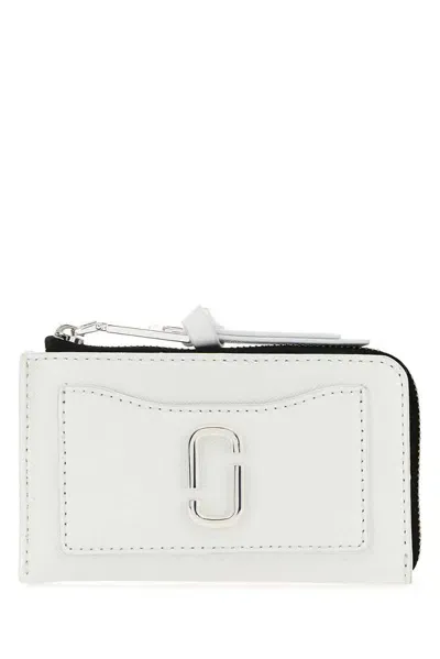 Marc Jacobs Logo Motif Plaque Coin Purse In White