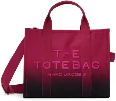 Marc Jacobs ピンク＆ブラック The Ombré Coated Canvas Medium トートバッグ In Fuchsia