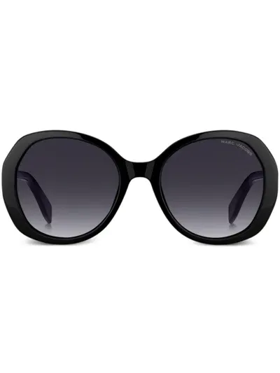 Marc Jacobs Round-frame Sunglasses In Black