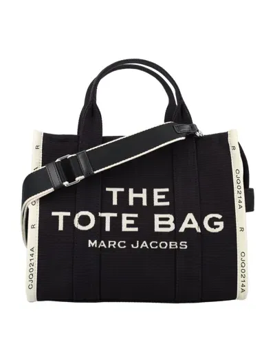 Marc Jacobs The Jacquard Medium Tote Bag In Black