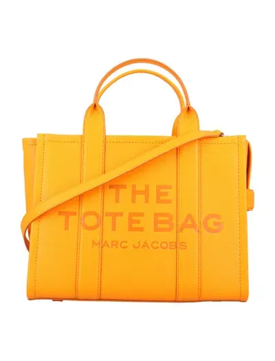 Marc Jacobs The Leather Medium Tote Bag In Yellow