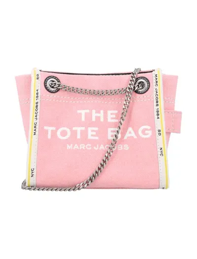 Marc Jacobs The Denim Chain Crossbody Tote Bag In Pink