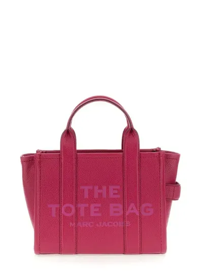 Marc Jacobs Fuchsia Leather Small The Tote Bag Handbag In Pink