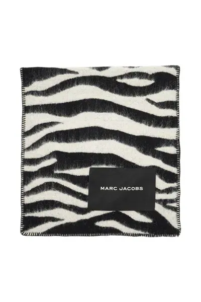 Marc Jacobs Sciarpa The Zebra Brushed Scarf In White