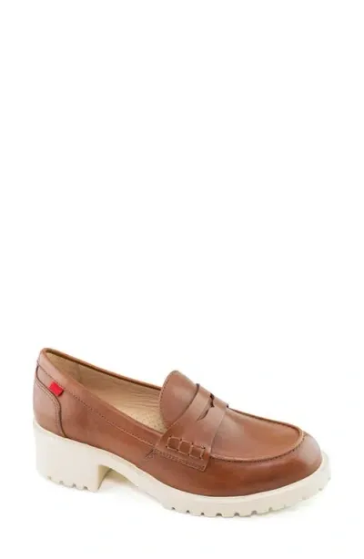 Marc Joseph New York Camden Street Penny Loafer In Cognac Burnished Napa