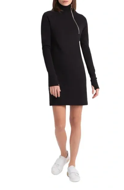 Marcella Alani Long Sleeve Sweatshirt Dress In Black